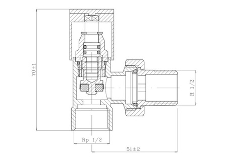 Diamond zestaw zaworów grzejnikowych 1/2" kątowy biały ART.434.ZEST.KĄT.B