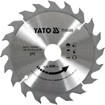 Yato tarcza widiowa 190x20Tx30mm do drewna YT-60488