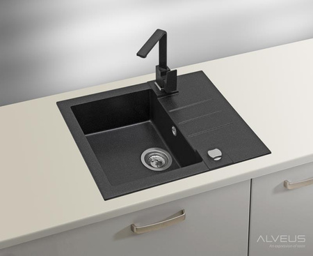 Alveus zlewozmywak granitowy Rock 30 twilight czarny 4213005