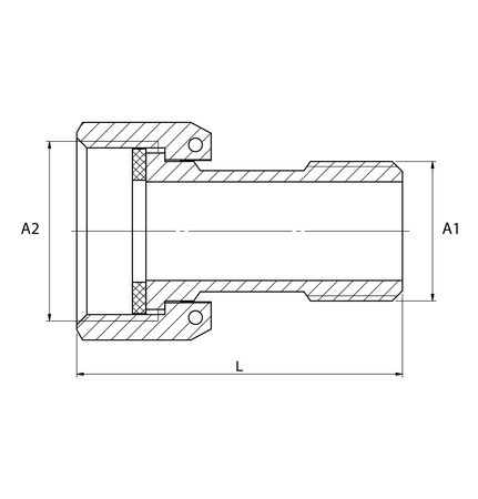 Diamond półśrubunek do wodomierza 1/2" z uszczelką 2 sztuki ART.49-15x20