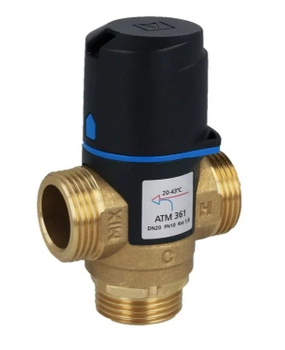 Afriso termostatyczny zawór mieszający ATM 361 DN20 G1" 20-43stopnie C Kvs 1,6 m3/h