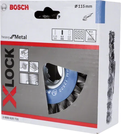 Bosch szczotka tarczowa z drutu plecionego z systemem X-LOCK 2608620731