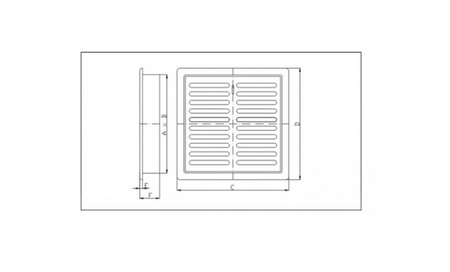 Dospel kratka wentylacyjna z żaluzją biała D/TKZ 140x210mm 007-1651