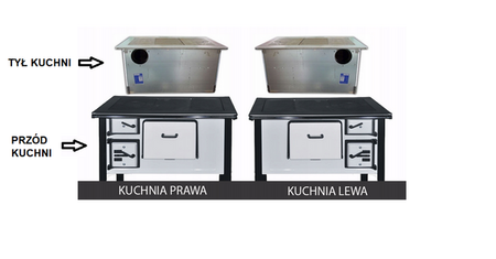 Hydro-Vacuum zestaw kuchnia węglowa Eco design TK2 6,5kW z wkładem grzewczym wersja prawa