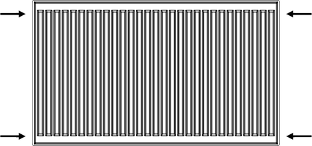 Diamond grzejnik stalowy panelowy 600x500mm z zasilaniem bocznym i wieszakiem 22-600x0500
