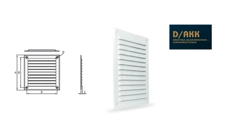 Dospel kratka wentylacyjna aluminiowa D/AKK 175/B brązowa 007-0646