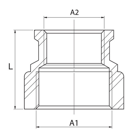 Diamond mufa redukcyjna 1x3/4" mosiądz K-270.MUF-RE.25-20.Y.