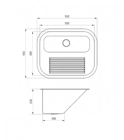 Deante komora gospodarcza stalowa ZYK 0100