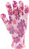 Flo rękawice ogrodnicze rozmiar 8 kolorowe kwiatki 74121