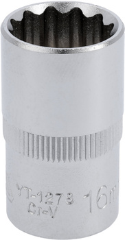 Yato nasadka krótka CV 1/2" 16mm 12-kątna YT-1278