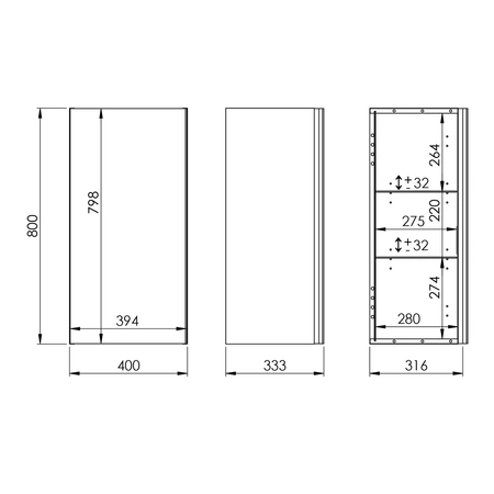 Elita szafka wisząca Look 40 antracyt 167013