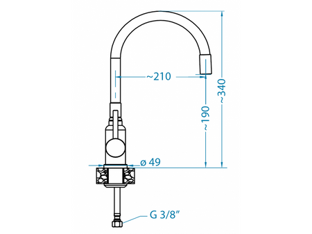 Alveus bateria zlewozmywakowa stojąca Flexa biały/chrom szczotkowany 1147019