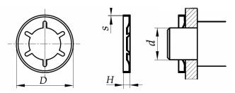 Kontakt zabezpieczenie sprężyste osiowe 15 norma DIN AN82