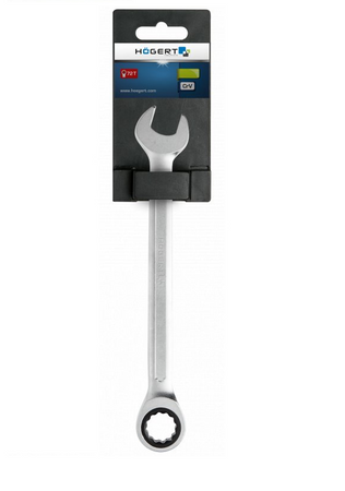 Hogert klucz płasko oczkowy z grzechotką ze stali CrV 32 mm 72T HT1R032