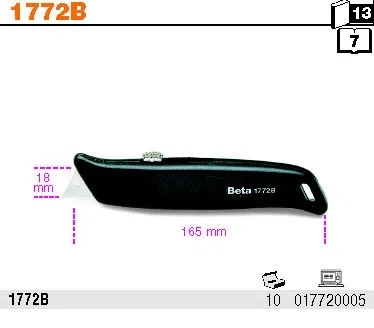 Beta nóż z ostrzem chowanym 18mm 1772B