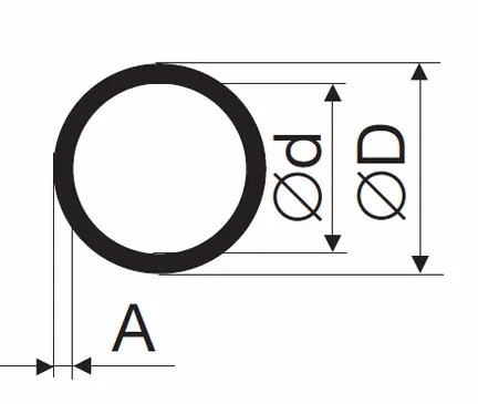 Rura okrągła aluminiowa 10x8x1,0mm 1mb PA38