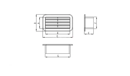 Dospel kratka wentylacyjna z przepustnicą KZP 110x55 007-1511