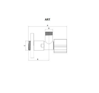 Duro zawór kątowy Art 1/2"x3/8" D/ZK-ART1238
