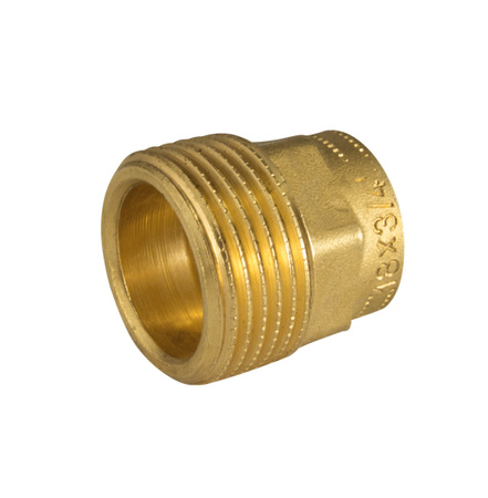 Nibco nypel gwintowany LW/GZ do lutowania 18mm x 1/2" mosiądz 4243-018-1/2