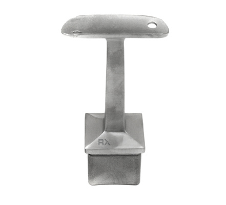 Podpora poręczy 40x40mm do rury 42,4mm stała AISI 304 szlifowana