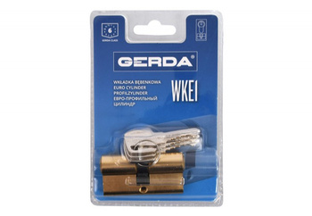 Gerda wkładka profilowa WKE1 35/40 mosiądz blister 0WKE1S03540.98030B