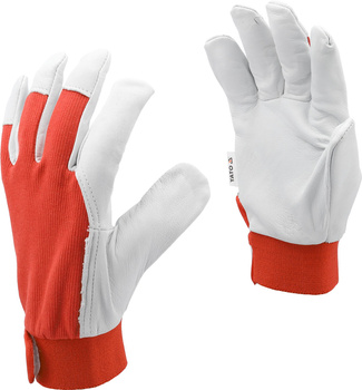 Yato rękawice skórzane czerwone rozmiar 9 YT-746419