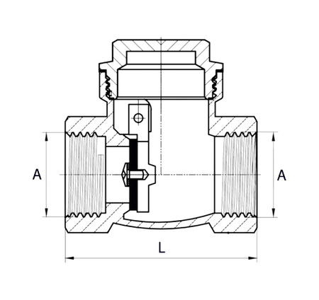 Diamond zawór zwrotny 1 1/2" klapowy ART.10-40