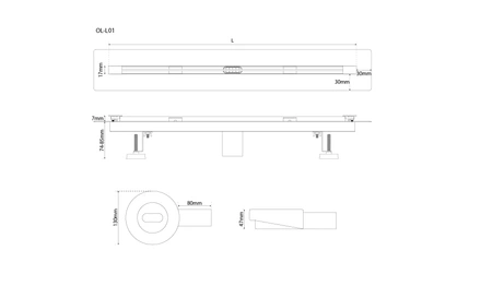 Sea-Horse odwodnienie liniowe Slim 90mm OL-L01-90