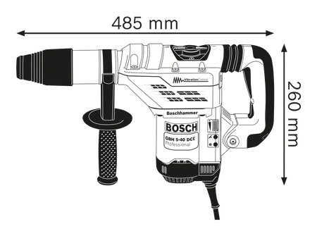 Bosch młot udarowo-obrotowy z uchwytem SDS Max GBH 5-40 DCE 0611264000