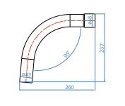 Inter Sano kolano dolnopłuka krótkie 43mm