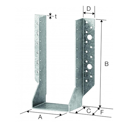 Simpson Strong-Tie standardowy wieszak belki wspornik 152x76mm BSNN76/152