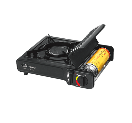 Elico zestaw kuchenka gazowa walizkowa z palnikiem ceramicznym + 4x kartusz gazowy