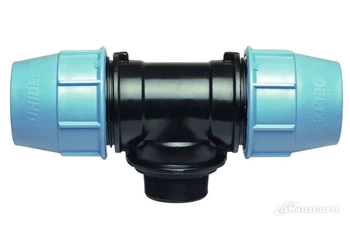 Unidelta trójnik redukcyjny gwint zewnętrzny 32mmx3/4"x32mm PE 603531