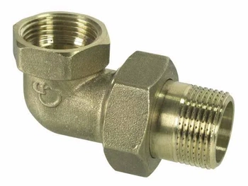 Diamond śrubunek grzejnikowy kątowy z oringiem 1" ART.50-25.K-SRUB