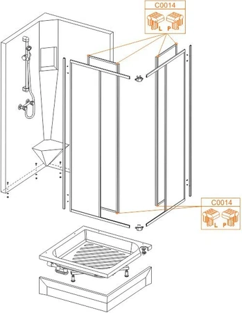 Sanplast komplet suwaków do KNS lewy prawy 660-C0014-10-000-00