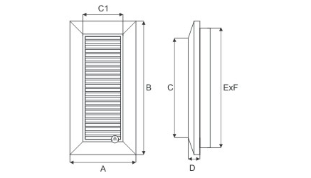 Dospel kratka wentylacyjna Duo Smart 100/B brąz 007-4196