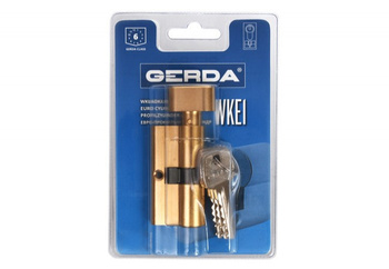 Gerda wkładka profilowa WKE1 z gałką 50/30 mosiądz blister 0WKE1G05030.98030B