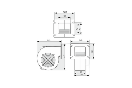 M Plus M wentylator promieniowy nadmuchowy WPA145