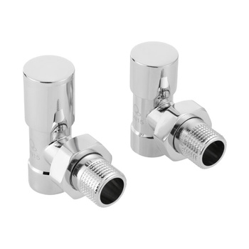 Diamond zestaw zaworów grzejnikowych 1/2" kątowy chrom ART.434.ZEST.KĄT.CH