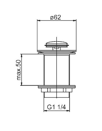 KFA Armatura spust umywalkowy klik-klak chrom 660-354-00