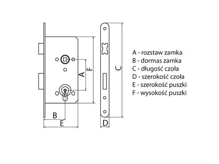 Lob zamek bębenkowy trzpieniowy Z200 ocynk żółty ZP-LE-200