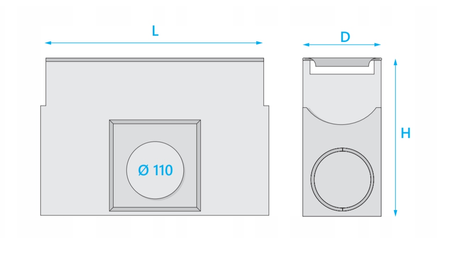 Stora-Drain osadnik do kanałów z polimerobetonu B125 AU10011334N