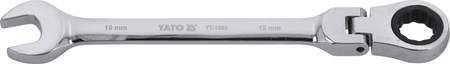 Yato klucz płasko-oczkowy z grzechotką i przegubem 19mm YT-1685