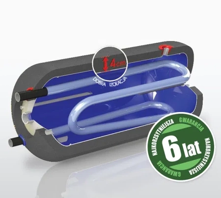 Elektromet zasobnik poziomy w polistyrenie WGJ-G Max 80l z podwójną wężownicą 203-08-200