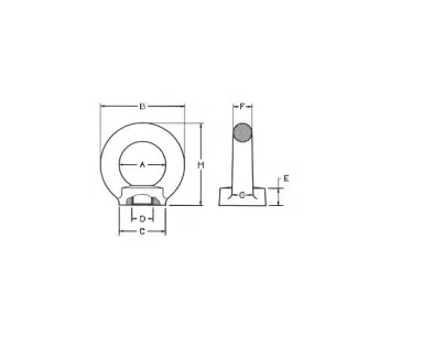 Nakrętka z uchem ocynk DIN 582 M16