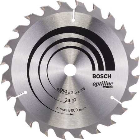 Bosch tarcza pilarska Optiline Wood 184x16x2,6mm 2608640817
