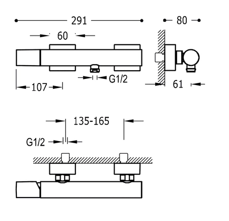 Tres Project bateria natryskowa z zestawem natryskowym czarny mat 21116701NM