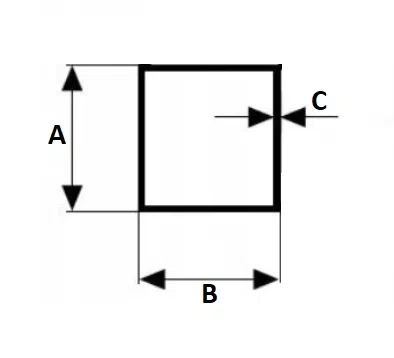 Rura kwadratowa aluminiowa 15x15x1,5mm 1mb PA38
