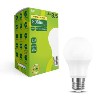 INQ żarówka Led A60 E27 8,5W BULB 806lm 3000K ELA030WW