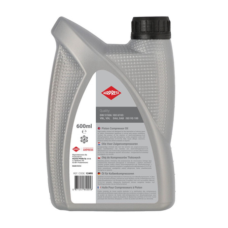 Airpress olej do sprężarek tłokowych 0,6l 12495